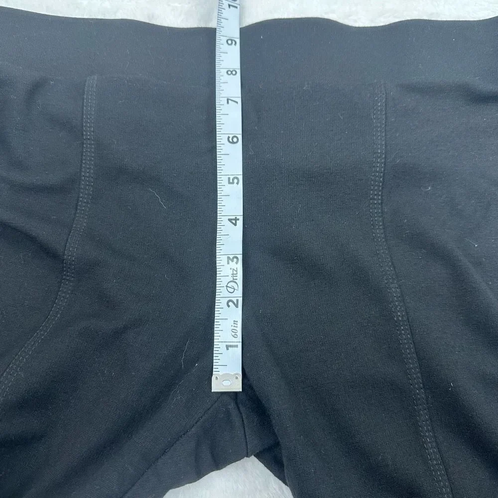 Cabi Women's Size L Ponte Knit Seamed Leggings Black Stretchy Pull On Style #543